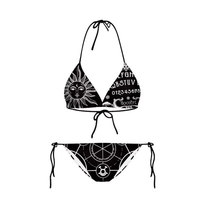 Bikini 2025 Plavky Mujer Sexy Set Swimsuit Biquini Skull Printed Women Bra Swimwear Green Bathing Suit Bikinis Y03002