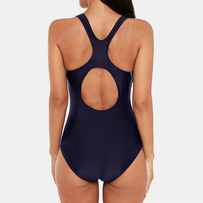 Women One Piece Sports Swimwear Sports Swimsuit Backless Beachwear Bathing Suit Training Bikini Monokini