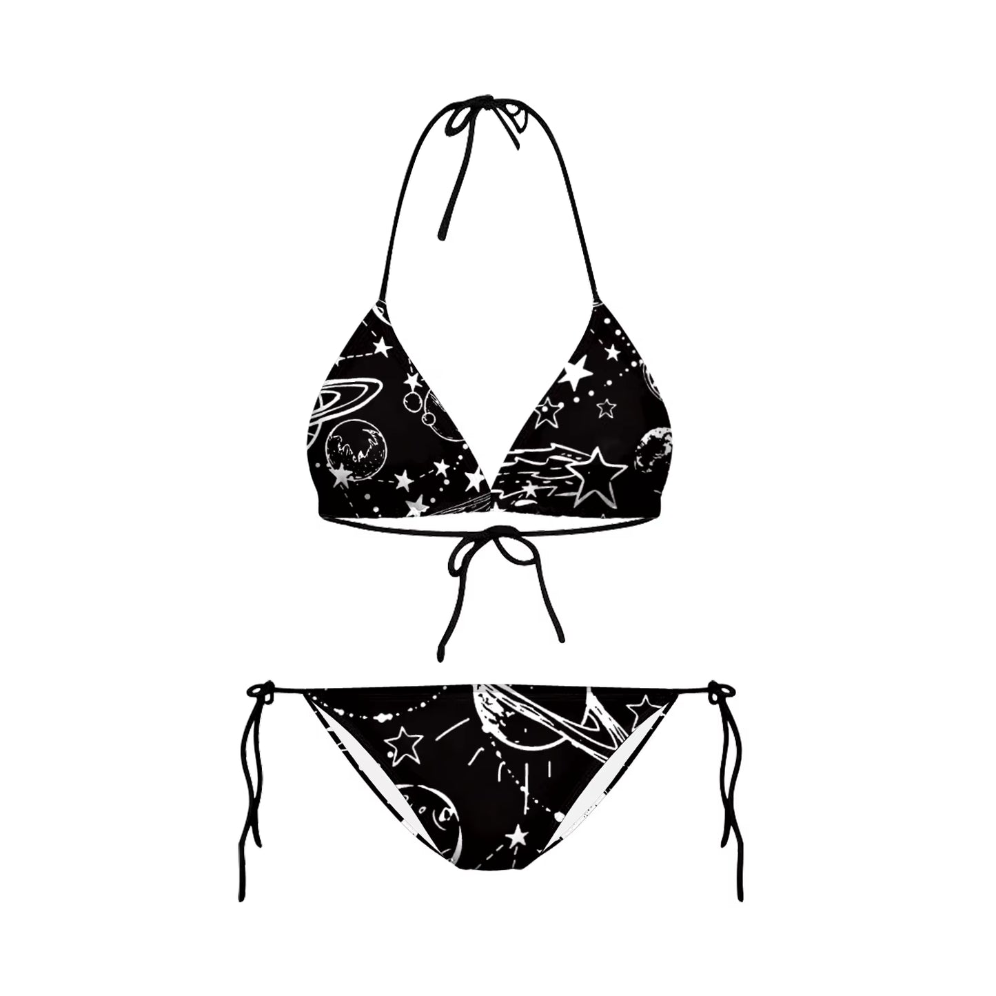 Bikini 2025 Plavky Mujer Sexy Set Swimsuit Biquini Skull Printed Women Bra Swimwear Green Bathing Suit Bikinis Y03002