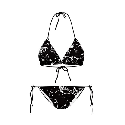Bikini 2025 Plavky Mujer Sexy Set Swimsuit Biquini Skull Printed Women Bra Swimwear Green Bathing Suit Bikinis Y03002