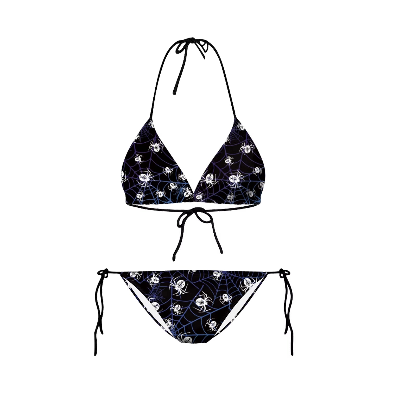 Bikini 2025 Plavky Mujer Sexy Set Swimsuit Biquini Skull Printed Women Bra Swimwear Green Bathing Suit Bikinis Y03002