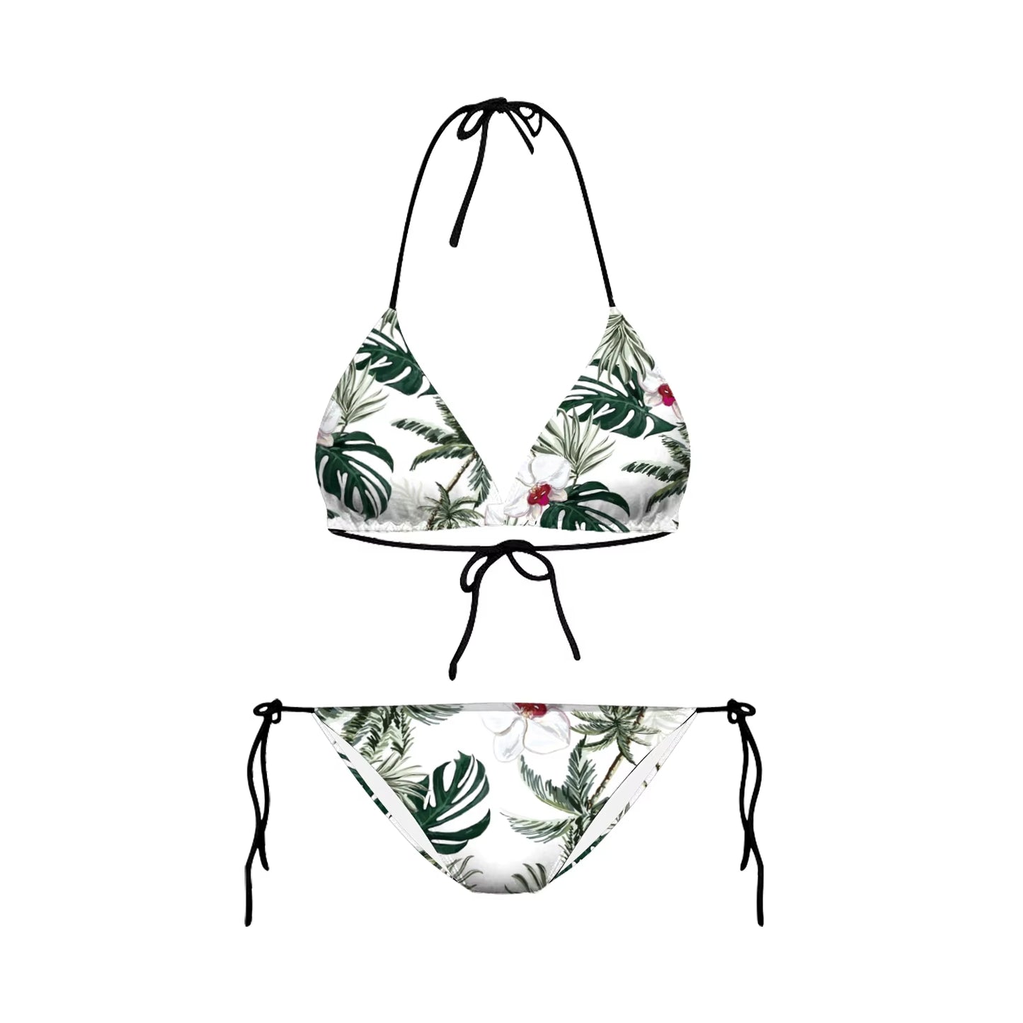 Bikini 2025 Plavky Mujer Sexy Set Swimsuit Biquini Skull Printed Women Bra Swimwear Green Bathing Suit Bikinis Y03002