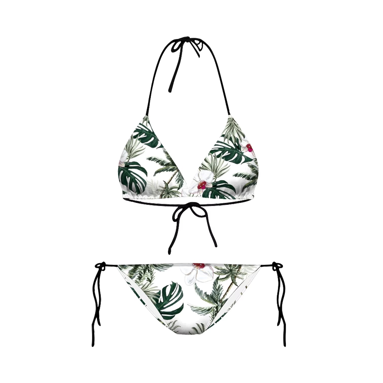 Bikini 2025 Plavky Mujer Sexy Set Swimsuit Biquini Skull Printed Women Bra Swimwear Green Bathing Suit Bikinis Y03002