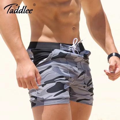 Brand Sexy Men'S Swimwear Swimsuits Man plus Big Size XXL Camouflage Basic Swimming Beach Long Board Shorts Boxer Men