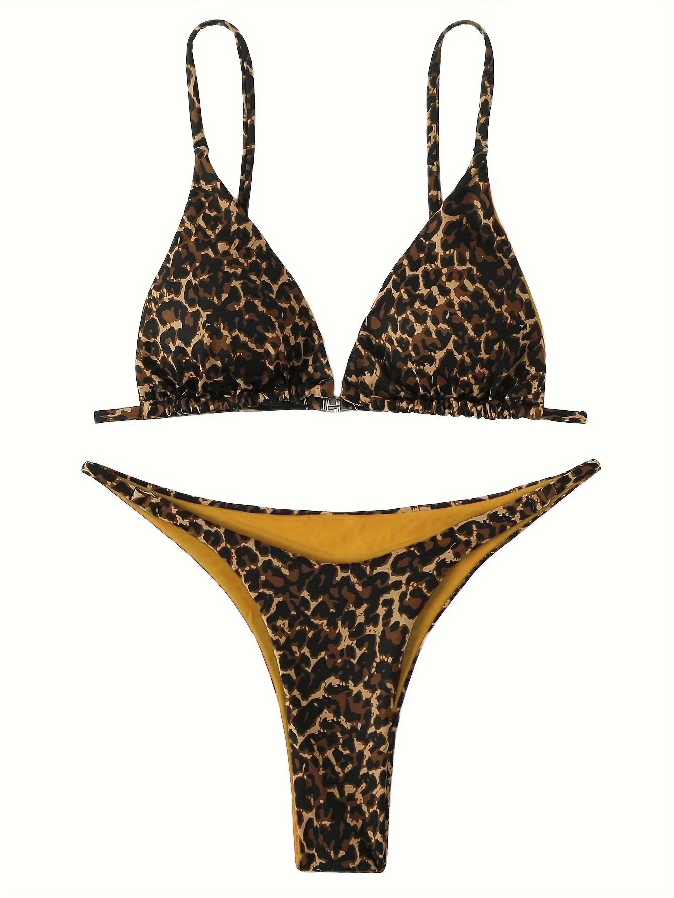 2024 Micro Leopard Bikini Women High Cut Bandage Push up Swimsuit Sexy Bathing Suit Padded Thong Swimwear,Summer Beach Vacation