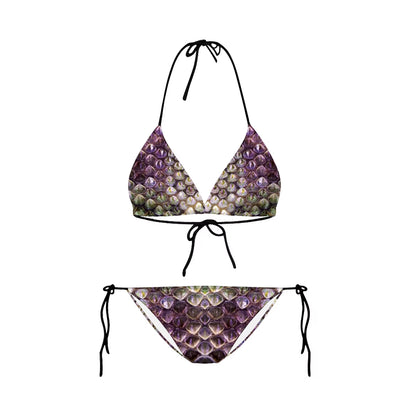 Bikini 2025 Plavky Mujer Sexy Set Swimsuit Biquini Skull Printed Women Bra Swimwear Green Bathing Suit Bikinis Y03002