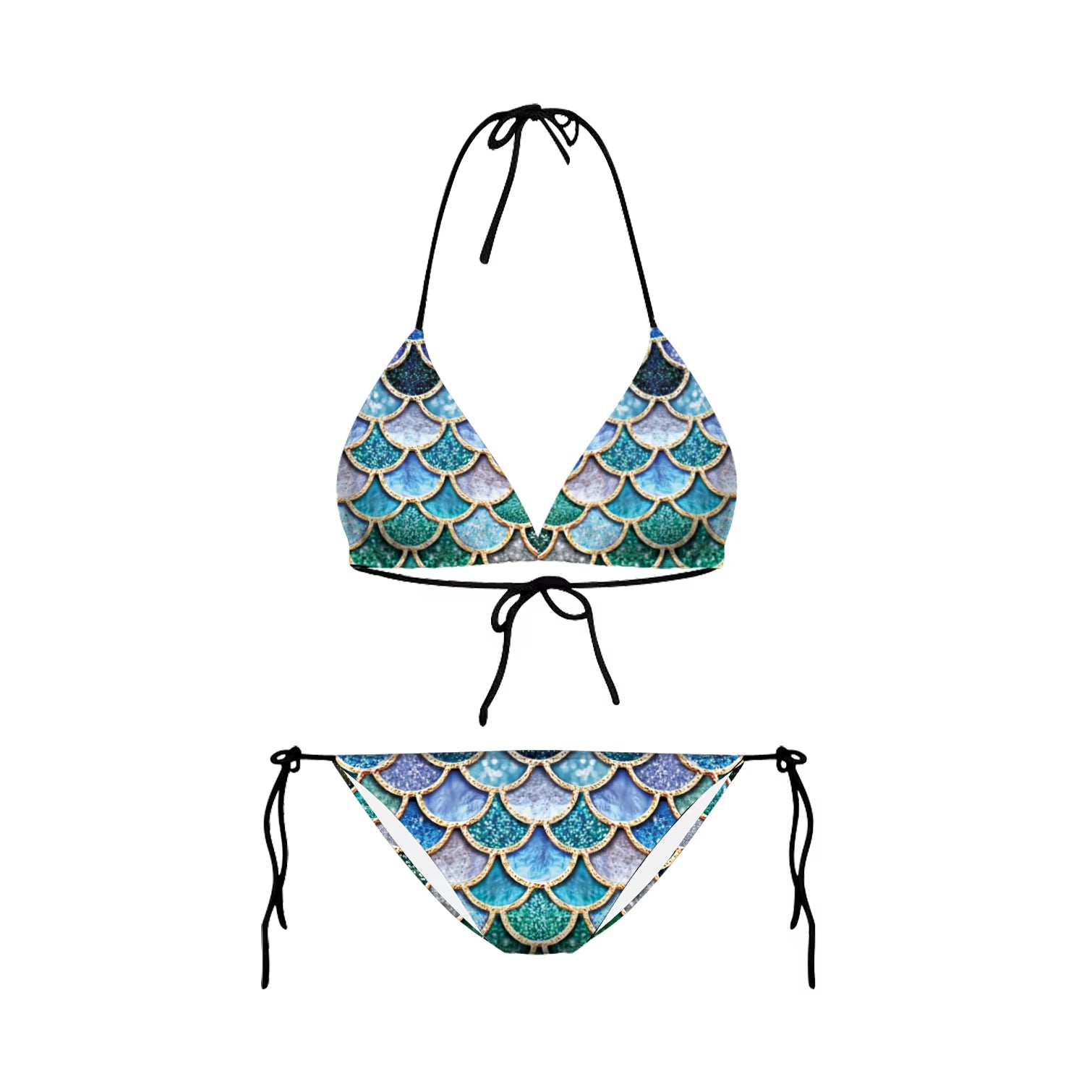 Bikini 2025 Plavky Mujer Sexy Set Swimsuit Biquini Skull Printed Women Bra Swimwear Green Bathing Suit Bikinis Y03002