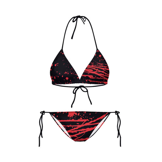 Bikini 2025 Plavky Mujer Sexy Set Swimsuit Biquini Skull Printed Women Bra Swimwear Green Bathing Suit Bikinis Y03002