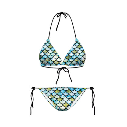 Bikini 2025 Plavky Mujer Sexy Set Swimsuit Biquini Skull Printed Women Bra Swimwear Green Bathing Suit Bikinis Y03002